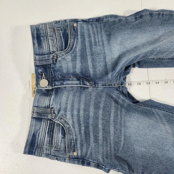 Democracy Ab Technology Slim straight Leg Jeans Blue Medium Wash Womens Size 2 - Picture 5 of 9